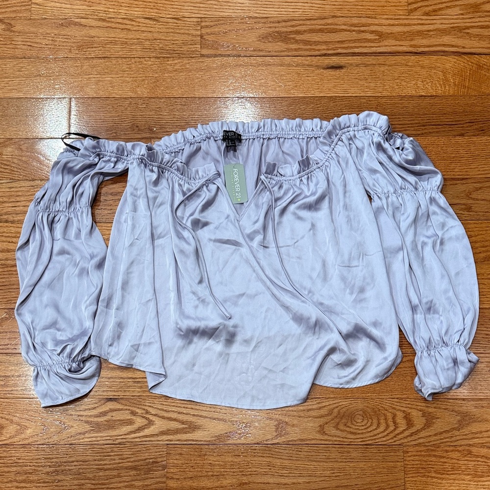 Forever 21+ Lavender Off-Shoulder Blouse - Size 1X